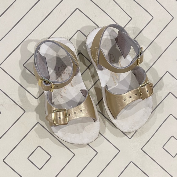 Saltwater Gold Buckle Sandals - Picture 2 of 8